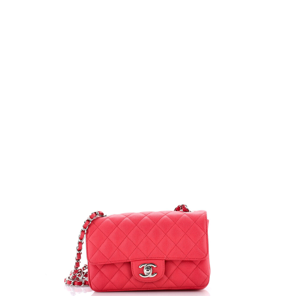 Chanel Mini Classic Single Flap Bag Quilted Caviar
